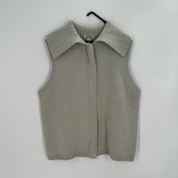 COS Sweaters - Cos Zip Up Chunky Knit Knitted Cardigan Sweater Vest